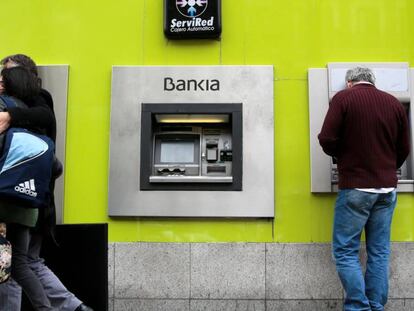 Una de las sucursales de Bankia en Madrid. 