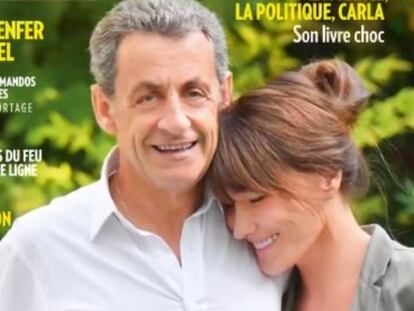 Nicolas Sarkozy y Carla Bruni, en portada de 'Paris Match'.
