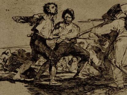Uno de las estampas de Goya prohibidas para la subasta.