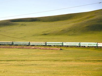 El Transiberiano, a su paso por Mongolia.