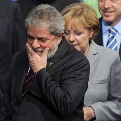 Lula Da Silva y Angela Merkel.