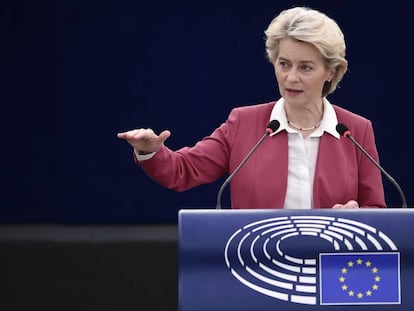 Ursula Von der Leyen en el Parlamento Europeo el 20 de octubre