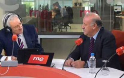 Luis del Olmo junto a Vicente del Bosque.