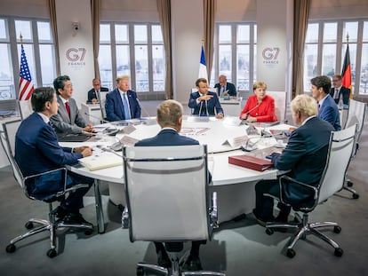 Los líderes del G7, durante la reunión que celebraron el pasado agosto en Biarritz (Francia).