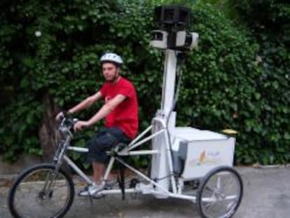 Google está utilizando bicicletas de tres ruedas para grabar el centro de las ciudades