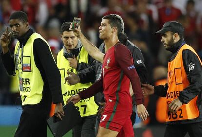 Cristiano Ronaldo durante el partido Portugal-Austria