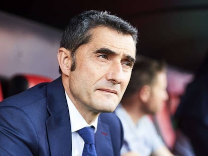 Ernesto Valverde, entrenador del Barcelona.