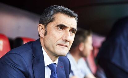 Ernesto Valverde, entrenador del Barcelona.