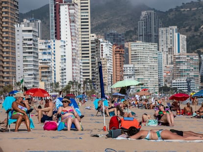 La Playa de Levante de Benidorm, en una imagen de junio,