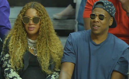 Beyoncé, con Jay-Z poco antes de dar a luz a sus gemelos.