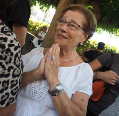 Montserrat Fontanet, madre de los hermanos Roca, en la celebración del triunfo de El Celler de Can Roca como el mejor restaurante del mundo.