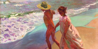 '¡Al agua!' Óleo sobre lienzo de Joaquín Sorolla.