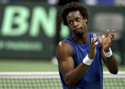 Gael Monfils, durante el partido ante Tipsarevic.