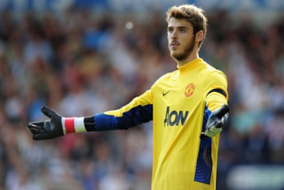 De Gea, durante el partido.