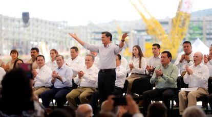 Pe&ntilde;a Nieto, en la refiner&iacute;a de Tula, Hidalgo. 