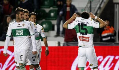 Gil celebra el gol de la victoria.