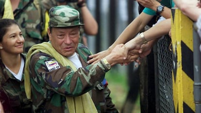 El guerrillero colombiano y fundador de las FARC Manuel Marulanda Vélez "Tirofijo".