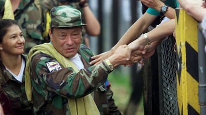 El guerrillero colombiano y fundador de las FARC Manuel Marulanda V&eacute;lez &quot;Tirofijo&quot;.