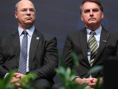 Witzel e Bolsonaro participam de cerimônia de integração do submarino Humaitá, no dia 11 de outubro.