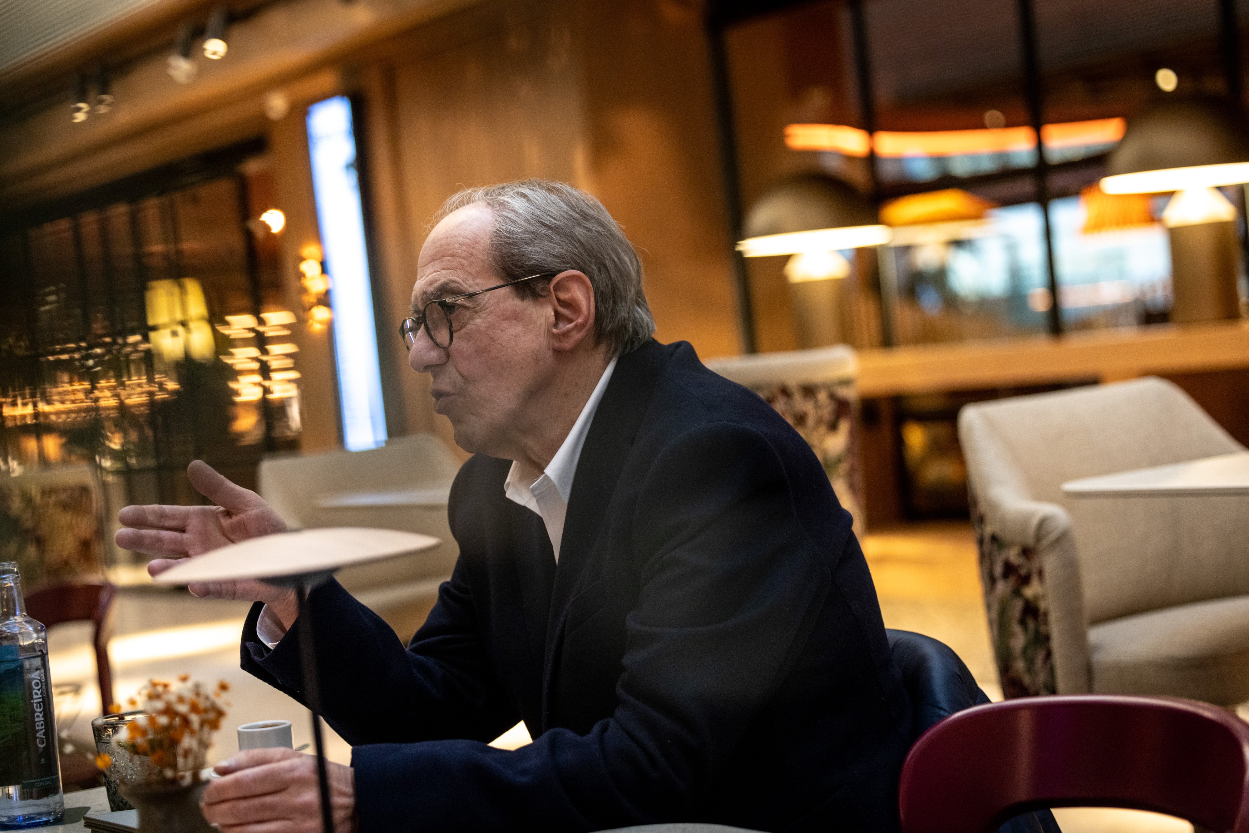 González-Páramo en un momento de la entrevista.