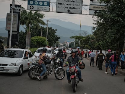 El puente internacional Simón Bolívar, cerca de Cúcuta, en la frontera entre Colombia y Venezuela.