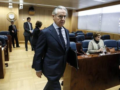 Miguel Blesa en la Comisi&oacute;n de Corrupci&oacute;n de la Asamblea de Madrid.