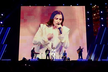 India Martínez durante su actuación en la gala de entrega de los Premios Dial, este 14 de marzo de 2024 en Santa Cruz de Tenerife.