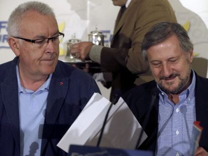 Cayo Lara y Willy Meyer, el miércoles.