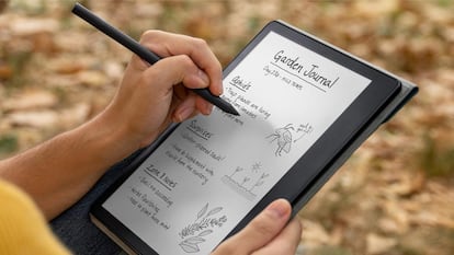 Uso de un Kindle Scribe de Amazon