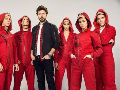 Los protagonistas de 'La casa de papel'.