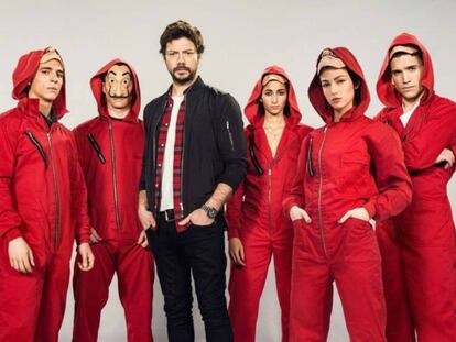 Los protagonistas de 'La casa de papel'.