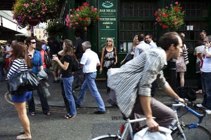 Exterior del 'pub' Market Porter, junto al mercado de Borough, en Londres.