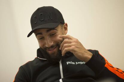 Fekir, en la ciudad deportiva del Betis. 