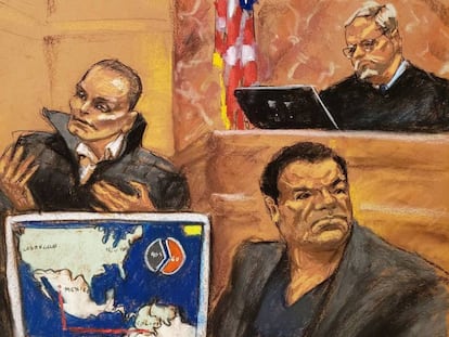 Reproducción del interrogatorio al narcotraficante colombiano Juan Carlos Ramírez ante el tribunal que le juzga en EE UU.