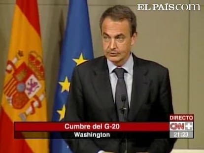 Zapatero comparece en el G-20