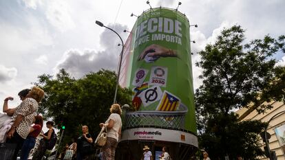 Publicidad electoral de Vox en Madrid, denunciada como delito de odio, el pasado 20 de junio.