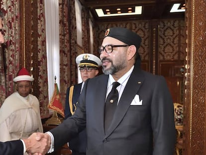 Pedro Sánchez junto al Rey de Marruecos, Mohammed VI, en noviembre de 2018. 