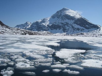 Deshielo en el Ártico por el aumento de las temperaturas causado por el cambio climático, en una imagen de octubre de 2019.