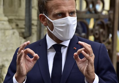 Macron, el pasado viernes en Condom. 