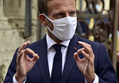 Macron, el pasado viernes en Condom. 