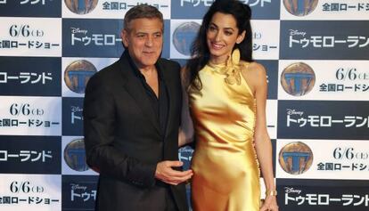 George Clooney y su esposa Amal Clooney.