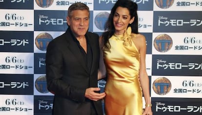 George Clooney y su esposa Amal Clooney.