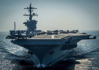 El &#039;Carl Vinson&#039;, el pasado diciembre en el Golfo P&eacute;rsico. 