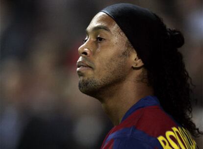 Ronaldinho, en el partido ante el Atlético del pasado 1 de marzo.