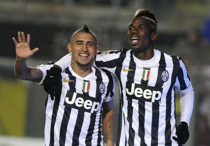Vidal y Pogba, con el Juventus