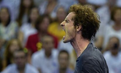 Murray celebra su victoria ante Ferrer.