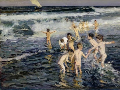 'Pillos de Playa', de Joaquín Sorolla, es una de las obras de la exposición 'El Impresionismo y el arte español' en Moscú.
