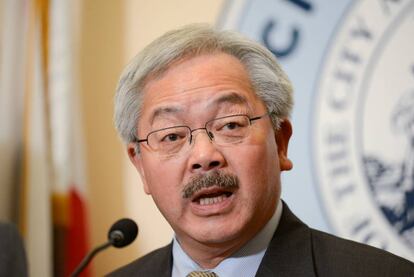 El alcalde de San Francisco, Ed Lee, durante una conferencia de prensa en San Francisco, el pasado enero.