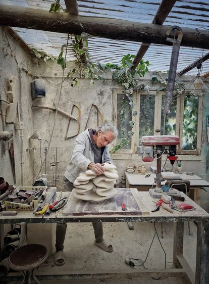 Buttazzo, en su casa-taller de Lecce.