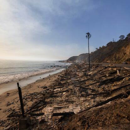 09/01/25. Zona destruida por el fuego en el incendio de Malibu, Los Ángeles. Carlos Rosillo.